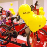 Prize bike being showcased at Wellsville event.